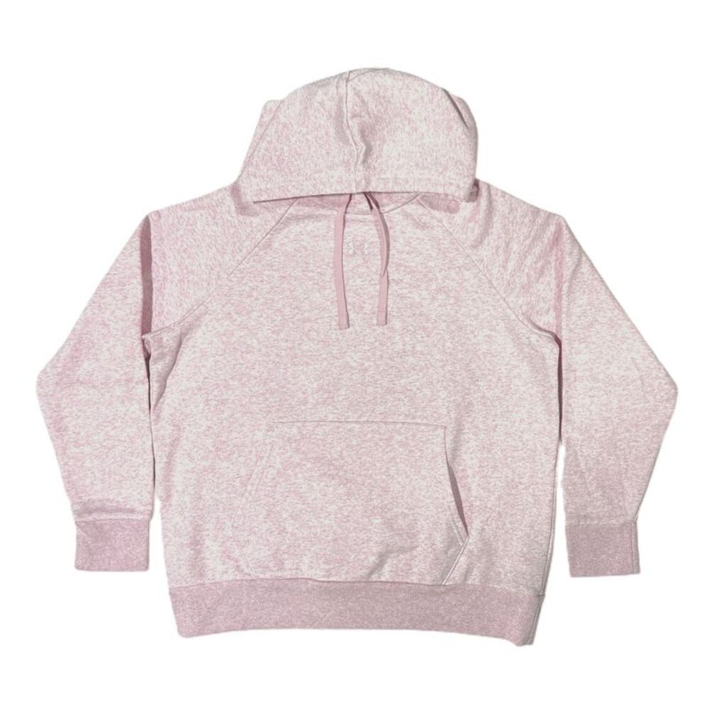 Under Armour Women's UA Rival Brushed Fleece Pullover Hoodie - Pink Heather